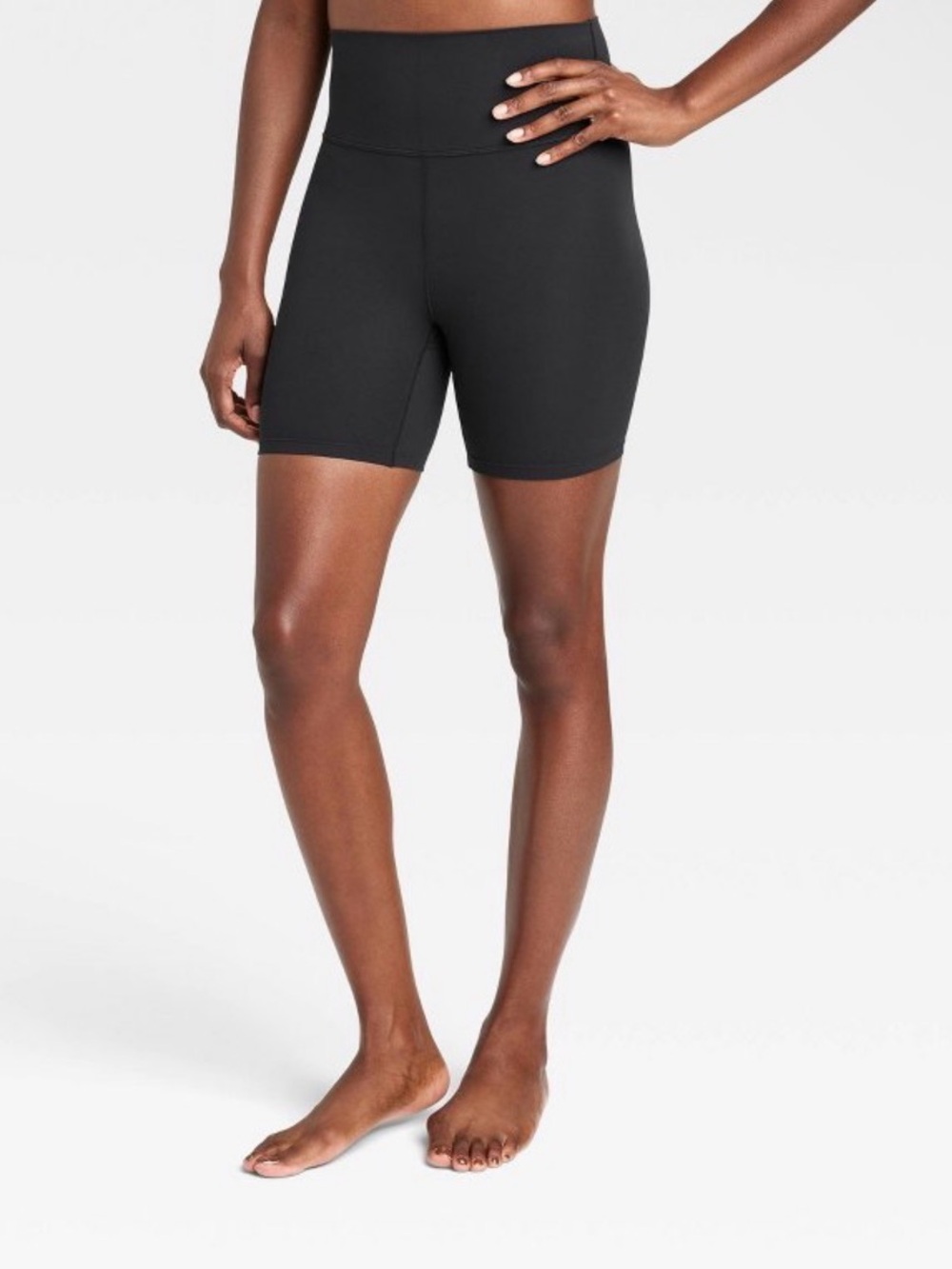 All In Motion Women's Everyday Soft Ultra High-Rise Bike Shorts 6" Black Size S
